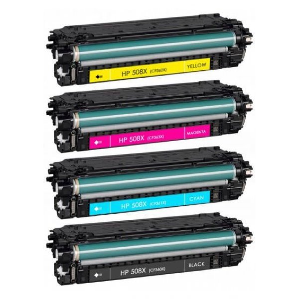 Pack 4 toners compatíveis Hp 508x / / Canon 040H