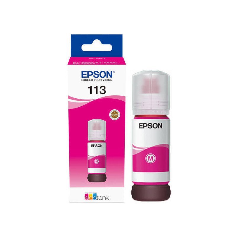 Tinta original Epson Ecotank 113 magenta pigmentada - C13T06B340
