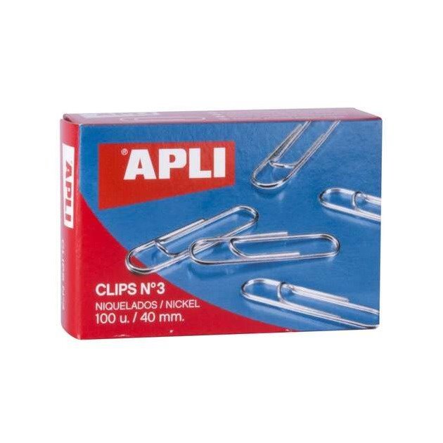 Clipes metálicos Apli - N 3 / 40mm / 100 unidades
