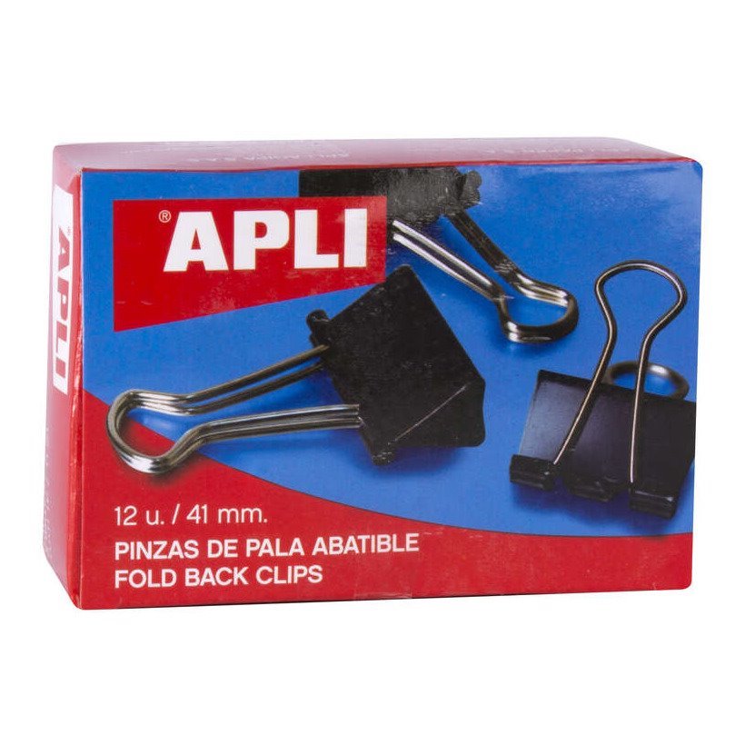 Molas metálicas Apli - 20x41mm / 170 folhas / 12 unidades