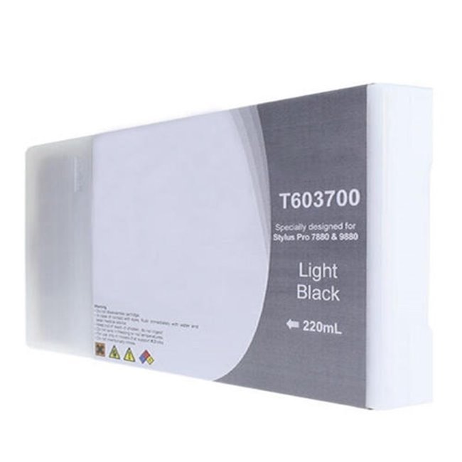 Tinteiro compatível Epson t6037 cinza tinta pigmentada c13t603700