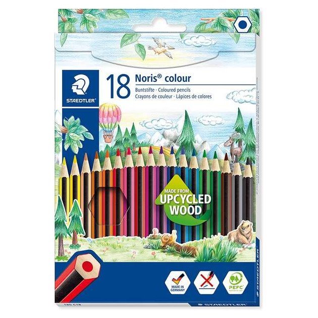 Pack 18 lápis de cor Staedtler Noris Colour 185