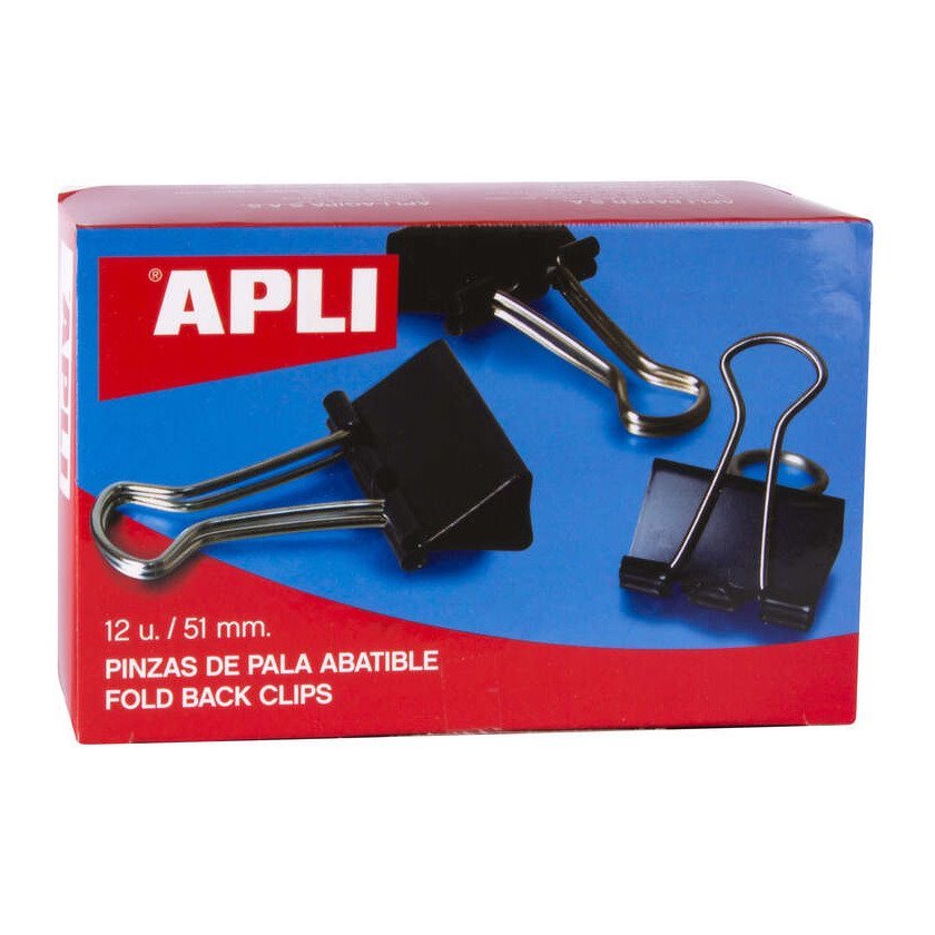 Molas metálicas Apli - 30x51mm / 220 folhas / 12 unidades