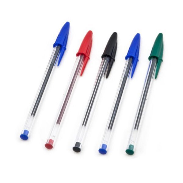 Pack 5 esferográficas Bic cristal original sortido - ponta redonda 1mm