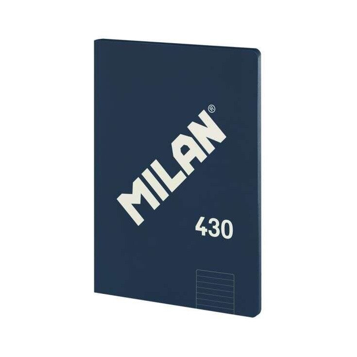 Caderno colado Milan Serie 1918 - A4 / pautado / 48 folhas / azul