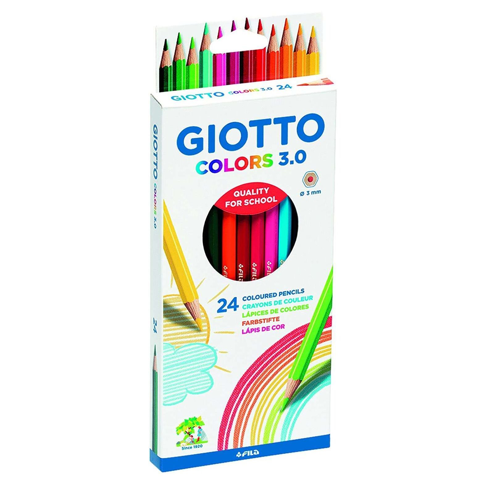 Pack 24 lápis de cor Giotto Colors 3mm