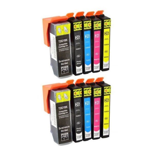 Pack 10 Tinteiros compatíveis Epson 26xl