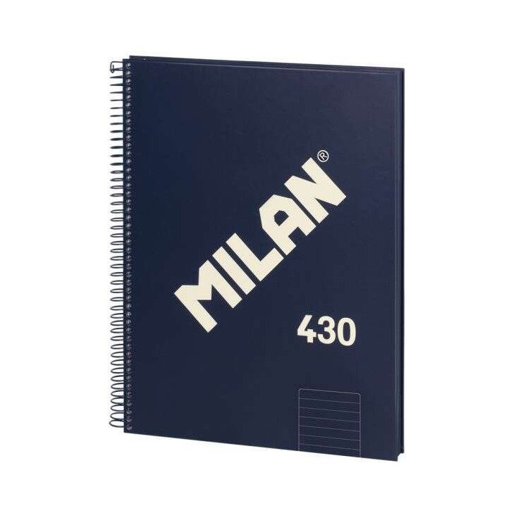 Caderno espiral Milan Serie 1918 - A4 / pautado / 80 folhas / azul