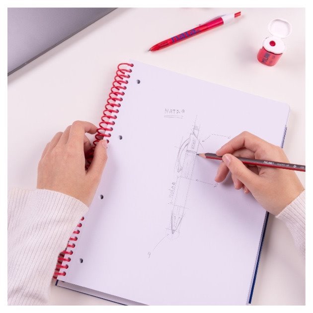 Caderno liso Milan Nata 624 - Espiral / A4 / 80 folhas / Verde