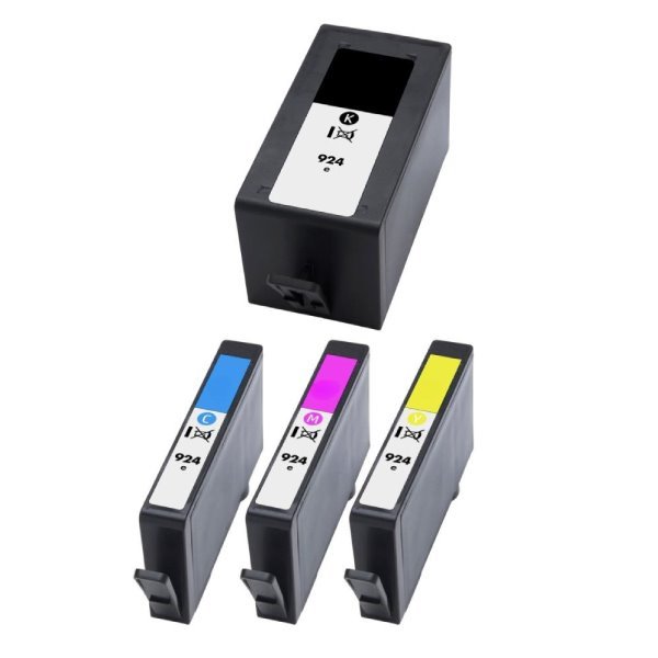 Pack 4 tinteiros compatíveis Hp 924e xl - Chip Anti Atualizações