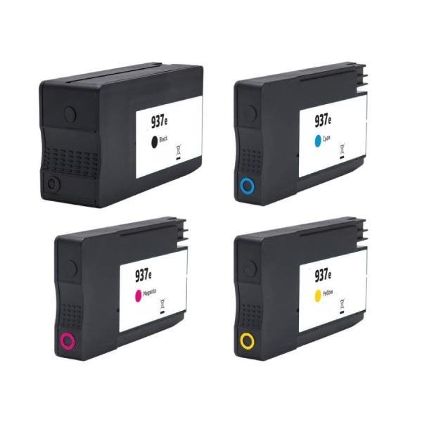 Pack 4 tinteiros compatíveis Hp 937e xl