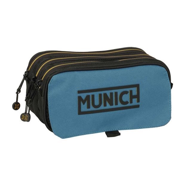 Estojo Safta Munich - 3 Compartimentos com Fecho de Correr