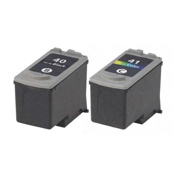 Pack 2 tinteiros compatíveis Canon PG40 preto e CL41 cores
